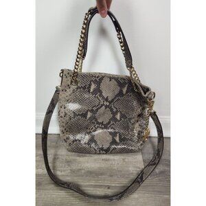 Michael Kors Chain Python Leather Jet Set Hobo Convertible Bag